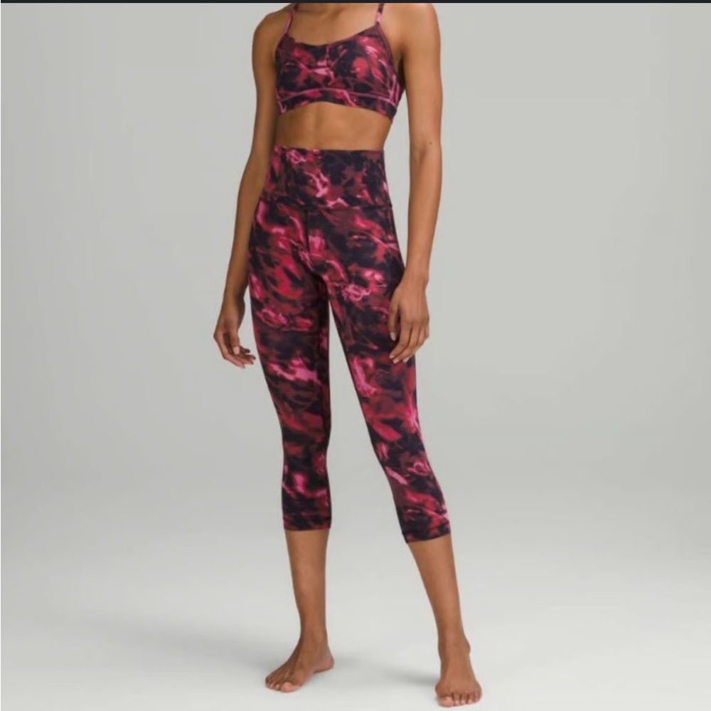 Lululemon Athletica Red and Black Leggings